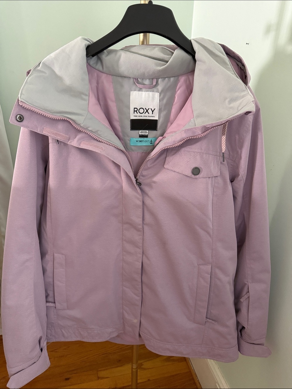 Roxy Lavender-Peach Hooded Ski Jacket